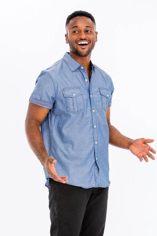 Weiv Men's Casual Short Sleeve Two Tone Shirts - Shop Style & More | Fresh Looks, Everyday Deals & Free Shipping