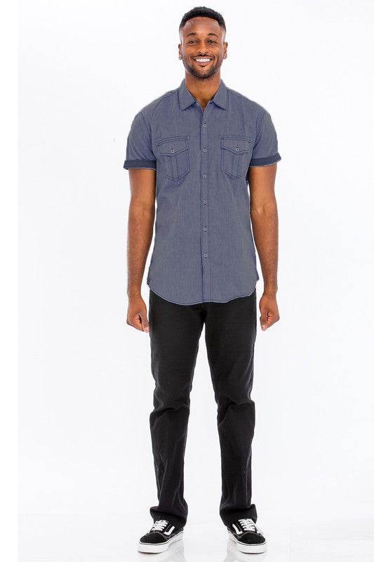 Weiv Men's Casual Short Sleeve Two Tone Shirts - Shop Style & More | Fresh Looks, Everyday Deals & Free Shipping