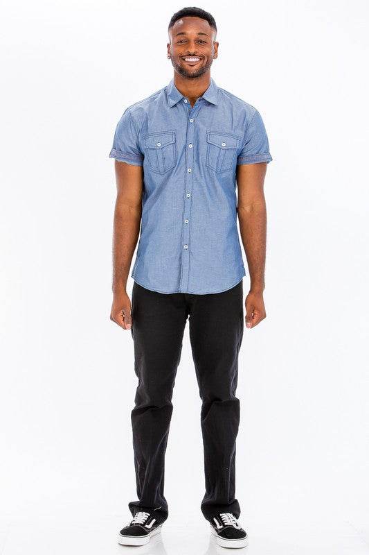Weiv Men's Casual Short Sleeve Two Tone Shirts - Shop Style & More | Fresh Looks, Everyday Deals & Free Shipping