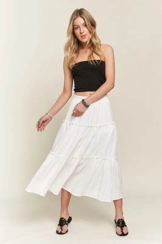 ADORA Rhinestone Accent Tiered Skirt - Shop Style & More | Fresh Looks, Everyday Deals & Free Shipping
