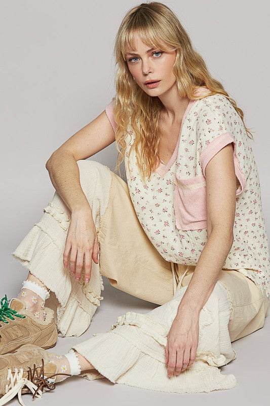 POL Floral V-Neck Short Sleeve T-Shirt - Shop Style & More | Fresh Looks, Everyday Deals & Free Shipping