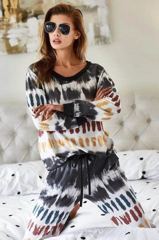 BiBi Tie Dye Print French Terry Top - Shop Style & More | Fresh Looks, Everyday Deals & Free Shipping