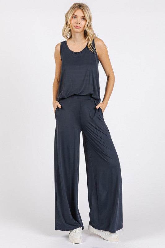 Mittoshop Yoga Air Stretch Elastic Waist Wide Leg Pants - Shop Style & More | Fresh Looks, Everyday Deals & Free Shipping