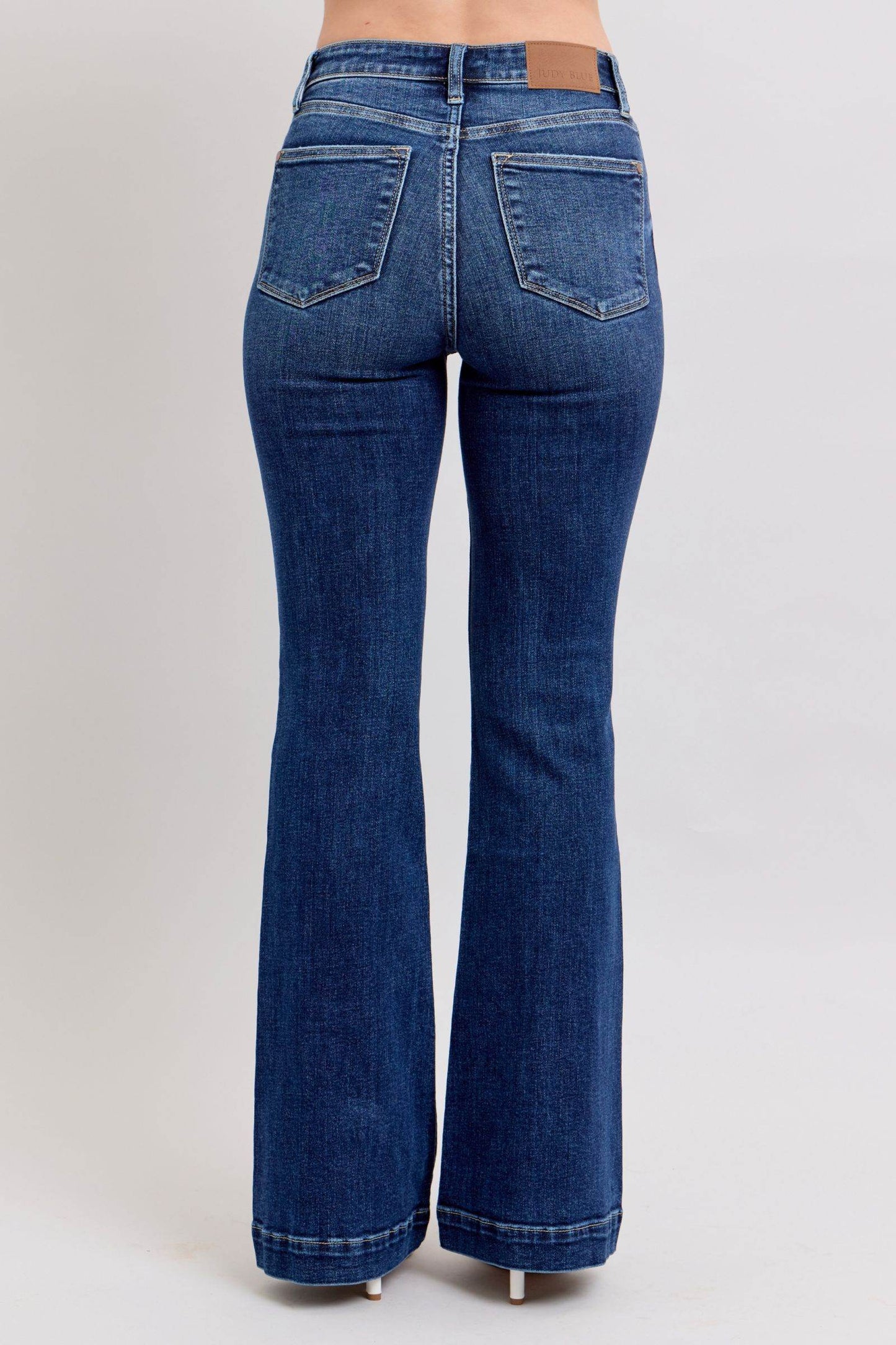 Judy Blue Full Size High Rise Flare Jeans with Pockets Plus Size - Shop Style & More | Fresh Looks, Everyday Deals & Free Shipping