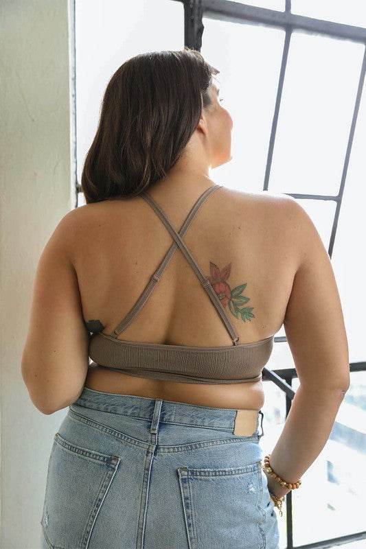 Plus Size Crochet Lace High Neck Bralette - Shop Style & More | Fresh Looks, Everyday Deals & Free Shipping