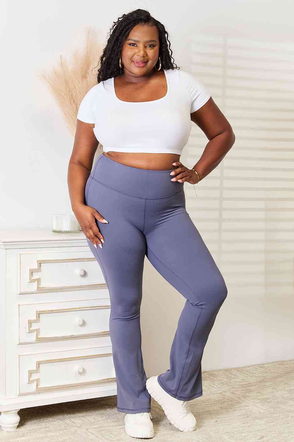 Millennia Basic Bae Wide Waistband Bootcut Sports Pants - Shop Style & More | Fresh Looks, Everyday Deals & Free Shipping
