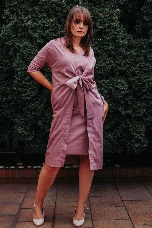 Gray Dress jacket 3/4 sleeve ties in front with po - Shop Style & More | Fresh Looks, Everyday Deals & Free Shipping
