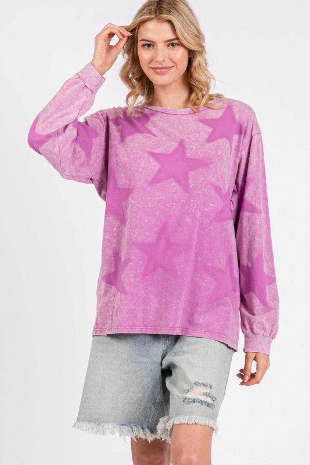 SAGE + FIG Mineral Wash Star Pattern T-Shirt - Shop Style & More | Fresh Looks, Everyday Deals & Free Shipping