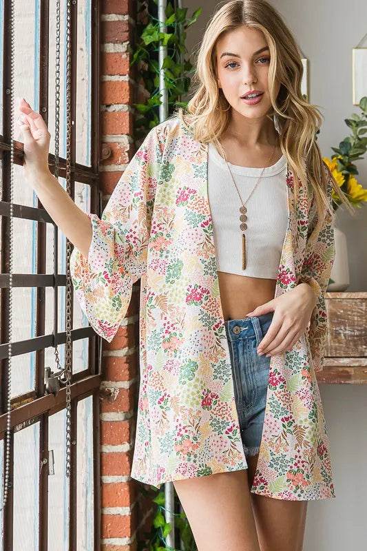 Heimish Full Size Multi Color Floral Open Cardigan Plus Size - Shop Style & More | Fresh Looks, Everyday Deals & Free Shipping