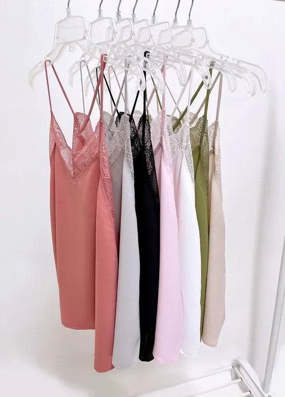 BiBi Lace Cami Solid Tank Top - Shop Style & More | Fresh Looks, Everyday Deals & Free Shipping