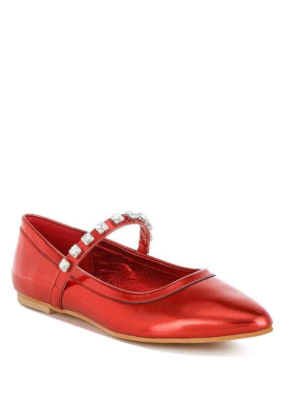 Gloxinia Metallic Mary Jane Ballerinas - Shop Style & More | Fresh Looks, Everyday Deals & Free Shipping