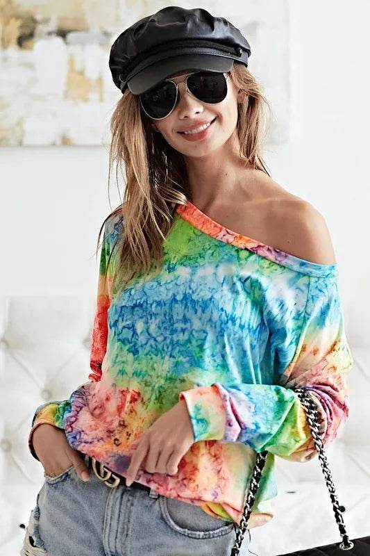 BiBi Tie Dye Soft Knit Jersey T-Shirt - Shop Style & More | Fresh Looks, Everyday Deals & Free Shipping