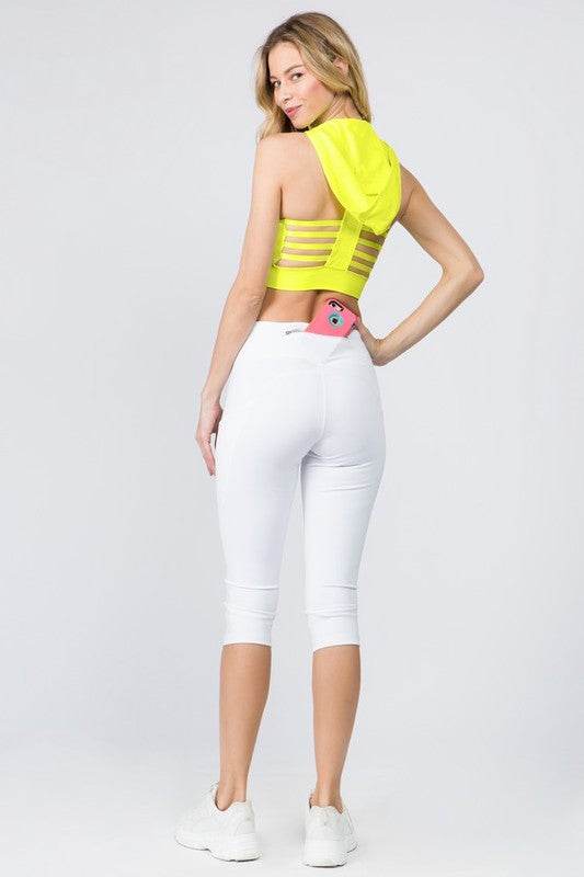 High Waist Tech Pocket Workout Capri Leggings - Shop Style & More | Fresh Looks, Everyday Deals & Free Shipping
