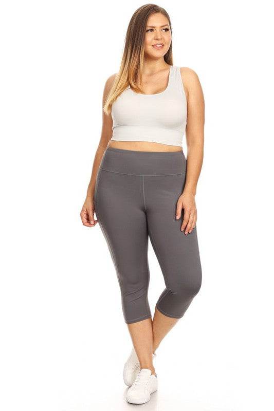 High Waist Tech Pocket Workout Capri Leggings - Shop Style & More | Fresh Looks, Everyday Deals & Free Shipping
