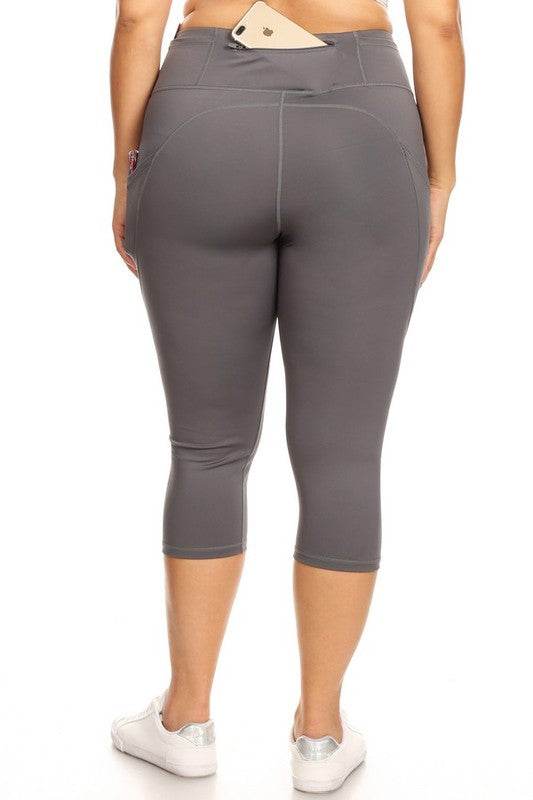 High Waist Tech Pocket Workout Capri Leggings - Shop Style & More | Fresh Looks, Everyday Deals & Free Shipping