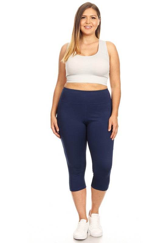 High Waist Tech Pocket Workout Capri Leggings - Shop Style & More | Fresh Looks, Everyday Deals & Free Shipping