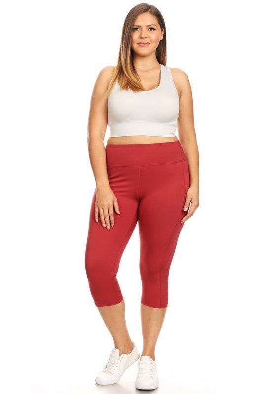 High Waist Tech Pocket Workout Capri Leggings - Shop Style & More | Fresh Looks, Everyday Deals & Free Shipping