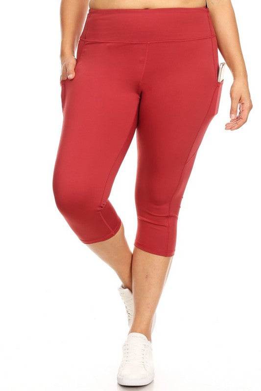 High Waist Tech Pocket Workout Capri Leggings - Shop Style & More | Fresh Looks, Everyday Deals & Free Shipping
