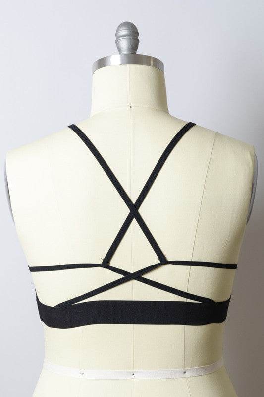 Plus Size Mesh Print High Neck Bralette - Shop Style & More | Fresh Looks, Everyday Deals & Free Shipping