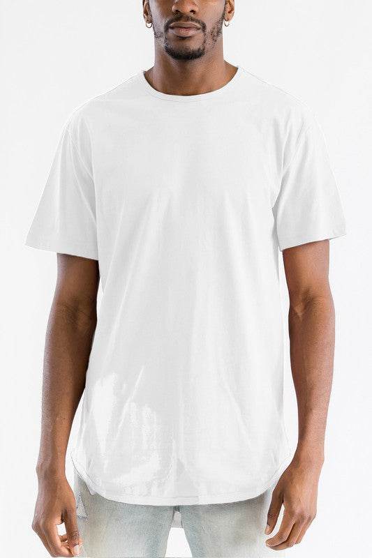 Extended Scallop Round Neck Tshirt - Shop Style & More | Fresh Looks, Everyday Deals & Free Shipping