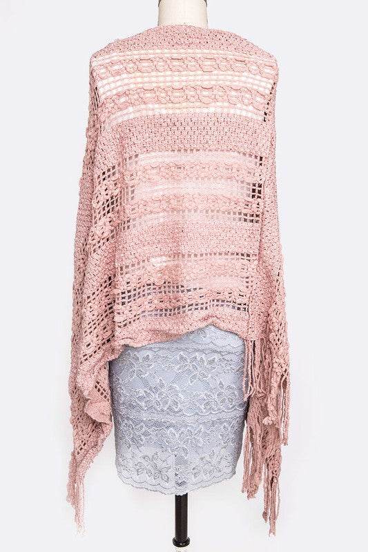 Loose Knit Fringe Poncho - Shop Style & More | Fresh Looks, Everyday Deals & Free Shipping