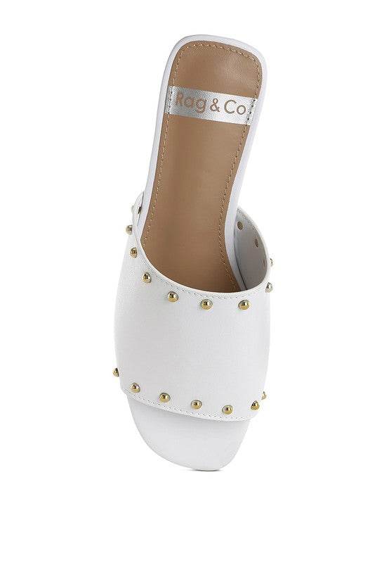 Renaldi Genuine Leather Studded Slip-On Flats - Shop Style & More | Fresh Looks, Everyday Deals & Free Shipping