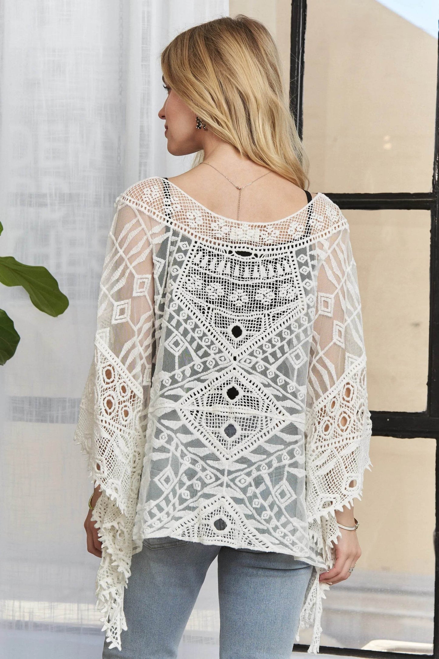 ADORA Boat Neck Crochet Lace Cover Up - Shop Style & More | Fresh Looks, Everyday Deals & Free Shipping