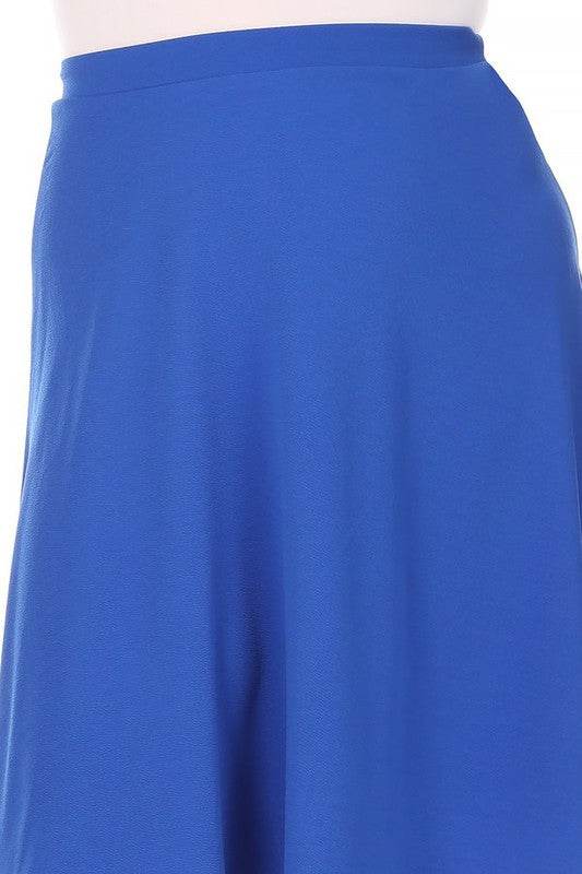 Solid high waisted, A-line, midi skirt - Shop Style & More | Fresh Looks, Everyday Deals & Free Shipping
