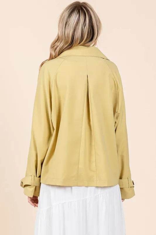 Mittoshop Double Breasted Long Sleeve Trench Coat Jacket - Shop Style & More | Fresh Looks, Everyday Deals & Free Shipping