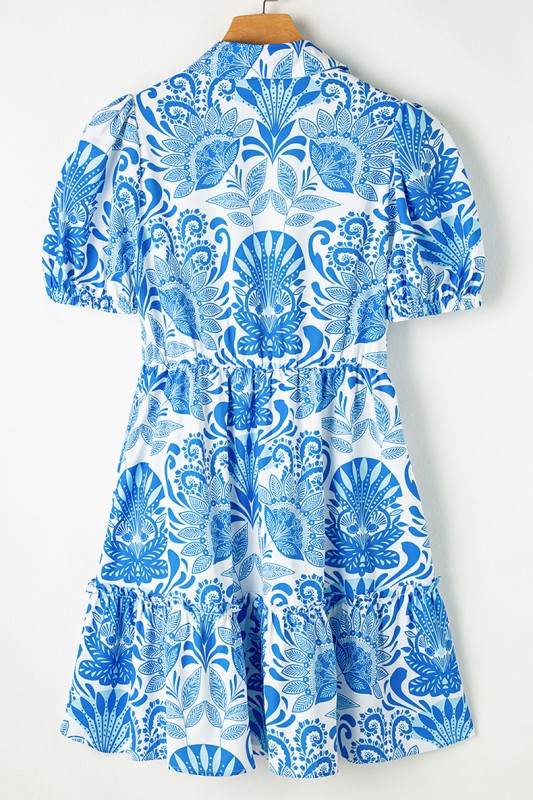 Floral Print Drawstring Waist Ruffled Mini Dress - Shop Style & More | Fresh Looks, Everyday Deals & Free Shipping