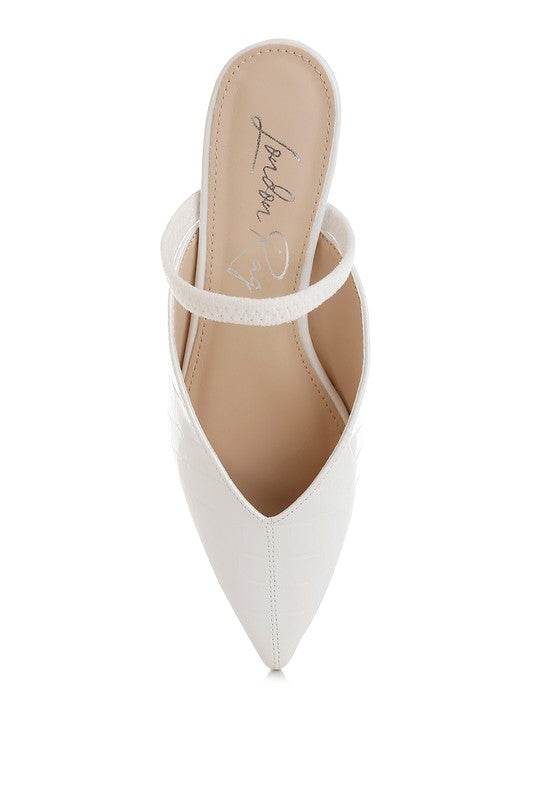 Renata Fantasy Heel Croco Mules - Shop Style & More | Fresh Looks, Everyday Deals & Free Shipping