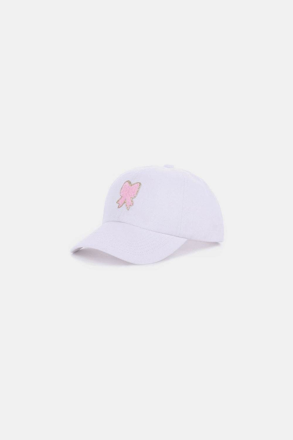 Zenana Ribbon Bow Chenille Patch Baseball Cap - Shop Style & More | Fresh Looks, Everyday Deals & Free Shipping
