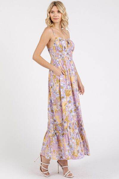 Mittoshop Floral Smocked Back Ruffled Hem Maxi Cami Dress - Shop Style & More | Fresh Looks, Everyday Deals & Free Shipping