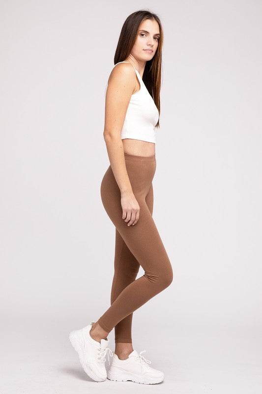 Premium Cotton Full-Length Leggings - Shop Style & More | Fresh Looks, Everyday Deals & Free Shipping