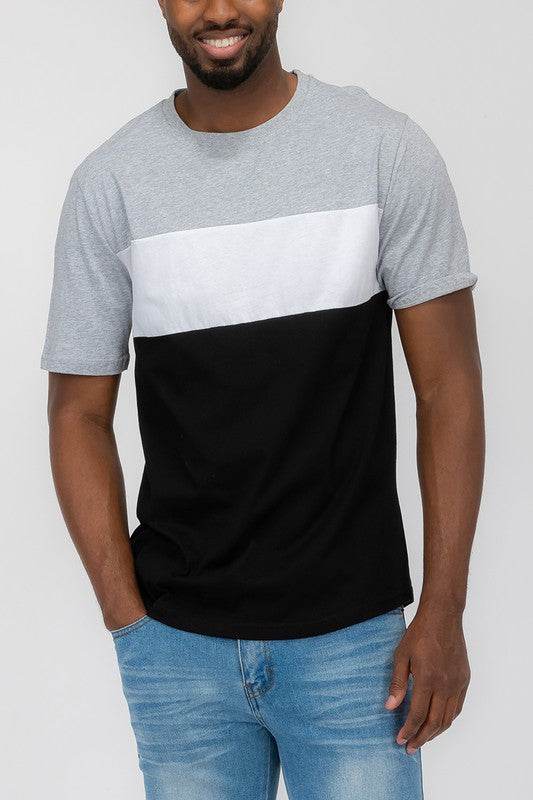 COLOR BLOCK SHORT SLEEVE TSHIRT - Shop Style & More | Fresh Looks, Everyday Deals & Free Shipping