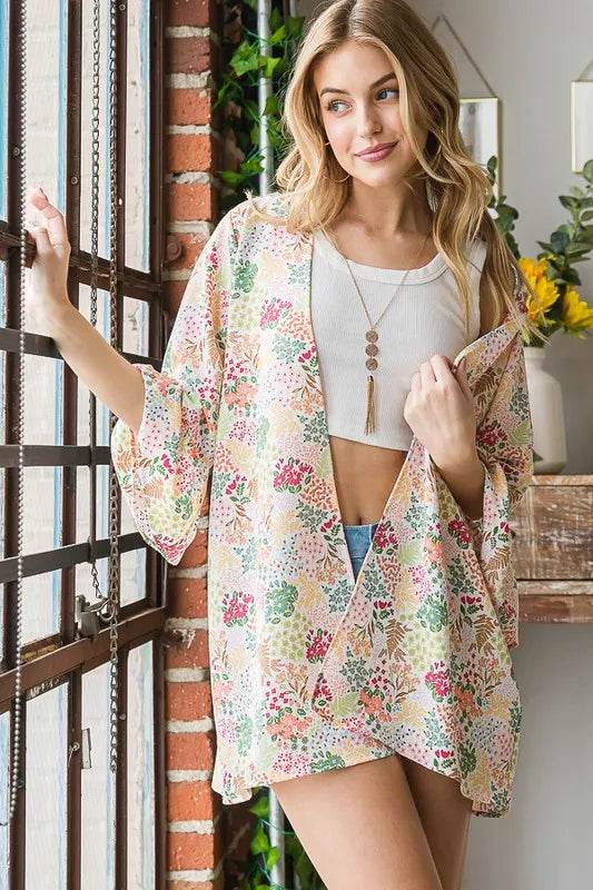 Heimish Full Size Multi Color Floral Open Cardigan Plus Size - Shop Style & More | Fresh Looks, Everyday Deals & Free Shipping
