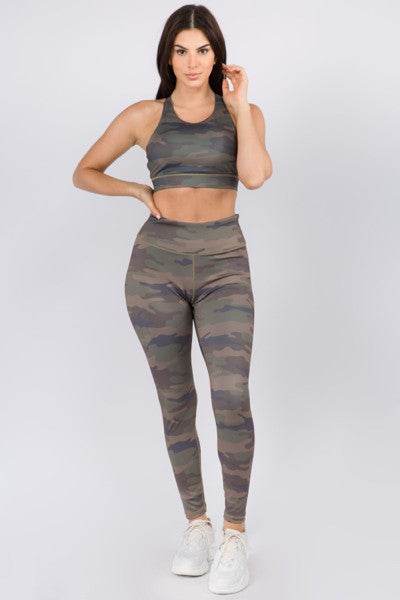 Active High Rise Camouflage Leggings with Pocket - Shop Style & More | Fresh Looks, Everyday Deals & Free Shipping
