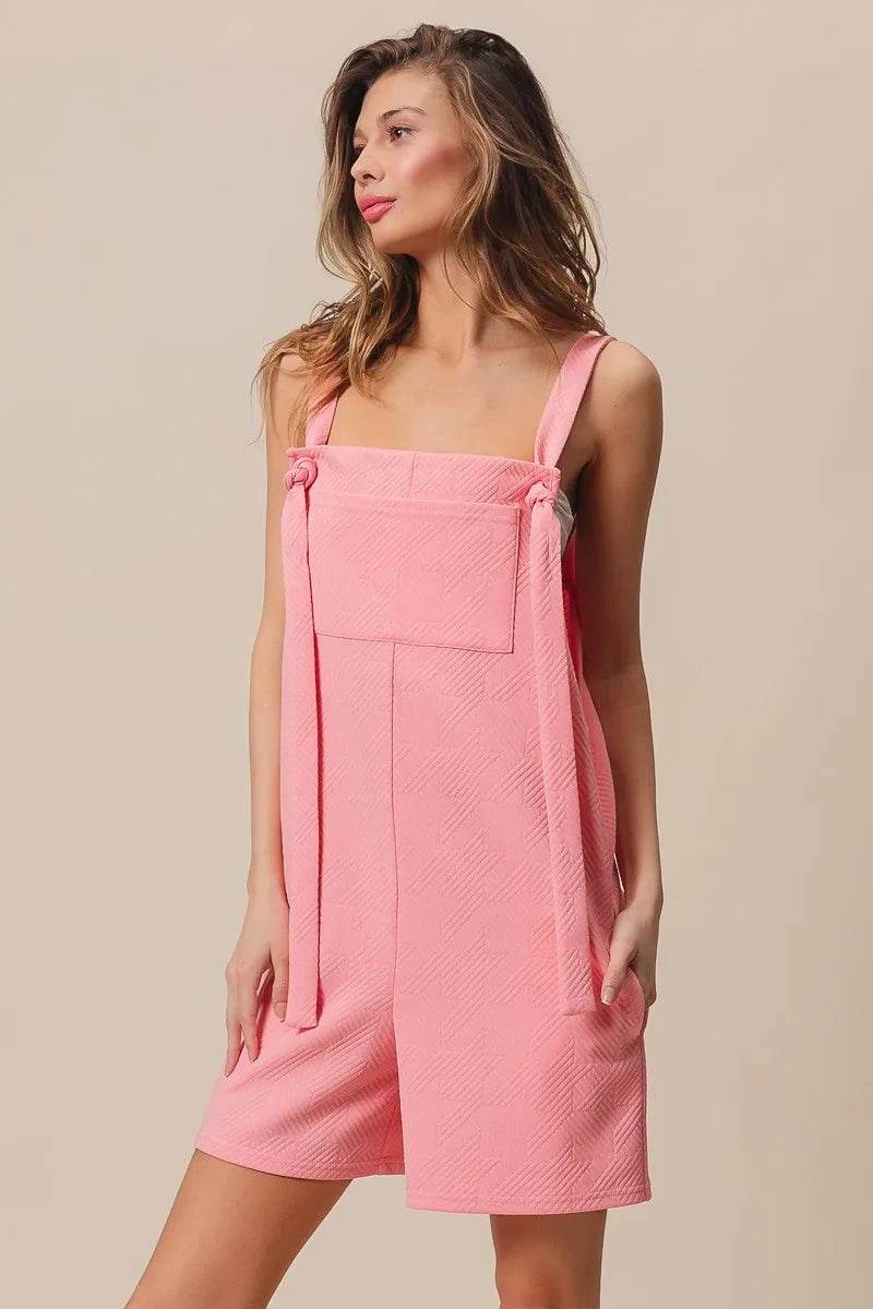 BiBi Texured Jacquard Romper with Side Pockets - Shop Style & More | Fresh Looks, Everyday Deals & Free Shipping