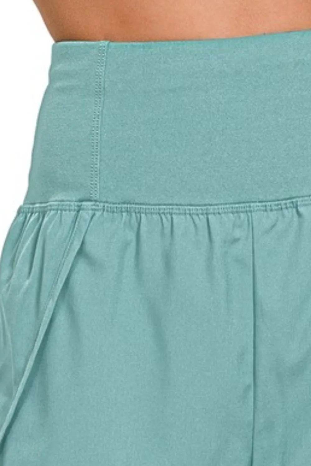 Zenana High Waisted Zippered Back Pocket Running Shorts - Shop Style & More | Fresh Looks, Everyday Deals & Free Shipping