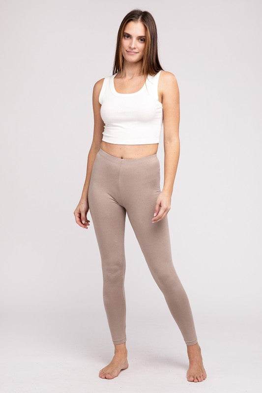 Premium Cotton Full-Length Leggings - Shop Style & More | Fresh Looks, Everyday Deals & Free Shipping