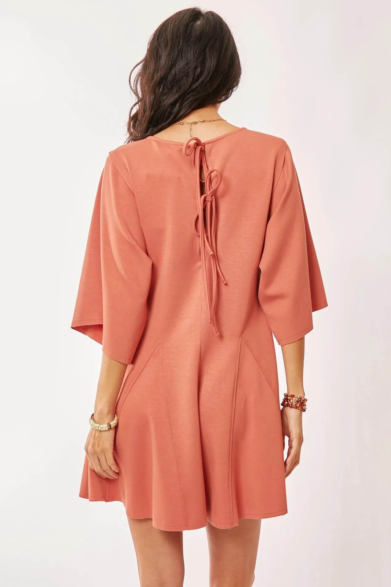 Davi & Dani Solid Draped Sleeve Ties Back Skort Romper - Shop Style & More | Fresh Looks, Everyday Deals & Free Shipping