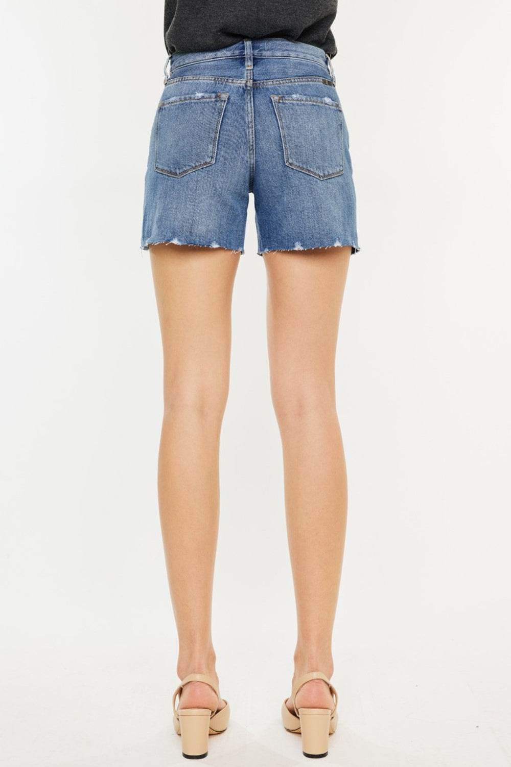 Kancan Distressed High Waist Denim Shorts - Shop Style & More | Fresh Looks, Everyday Deals & Free Shipping