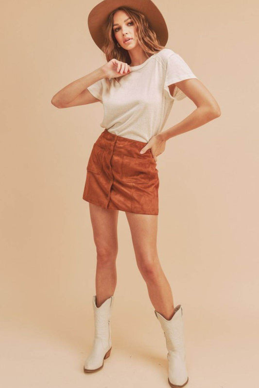 Aemi + Co Exposed Seam Round Neck Short Sleeve T-Shirt - Shop Style & More | Fresh Looks, Everyday Deals & Free Shipping