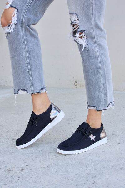 Forever Link Star Lace-Up Flat Sneakers - Shop Style & More | Fresh Looks, Everyday Deals & Free Shipping