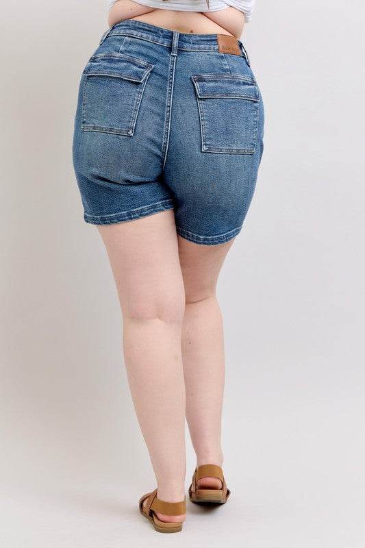 Judy Blue Full Size High Rise Denim Shorts Plus Size - Shop Style & More | Fresh Looks, Everyday Deals & Free Shipping