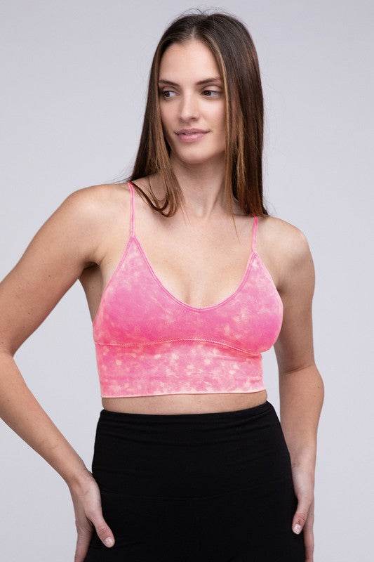 Washed Ribbed Bra Padded Tank Top - Shop Style & More | Fresh Looks, Everyday Deals & Free Shipping