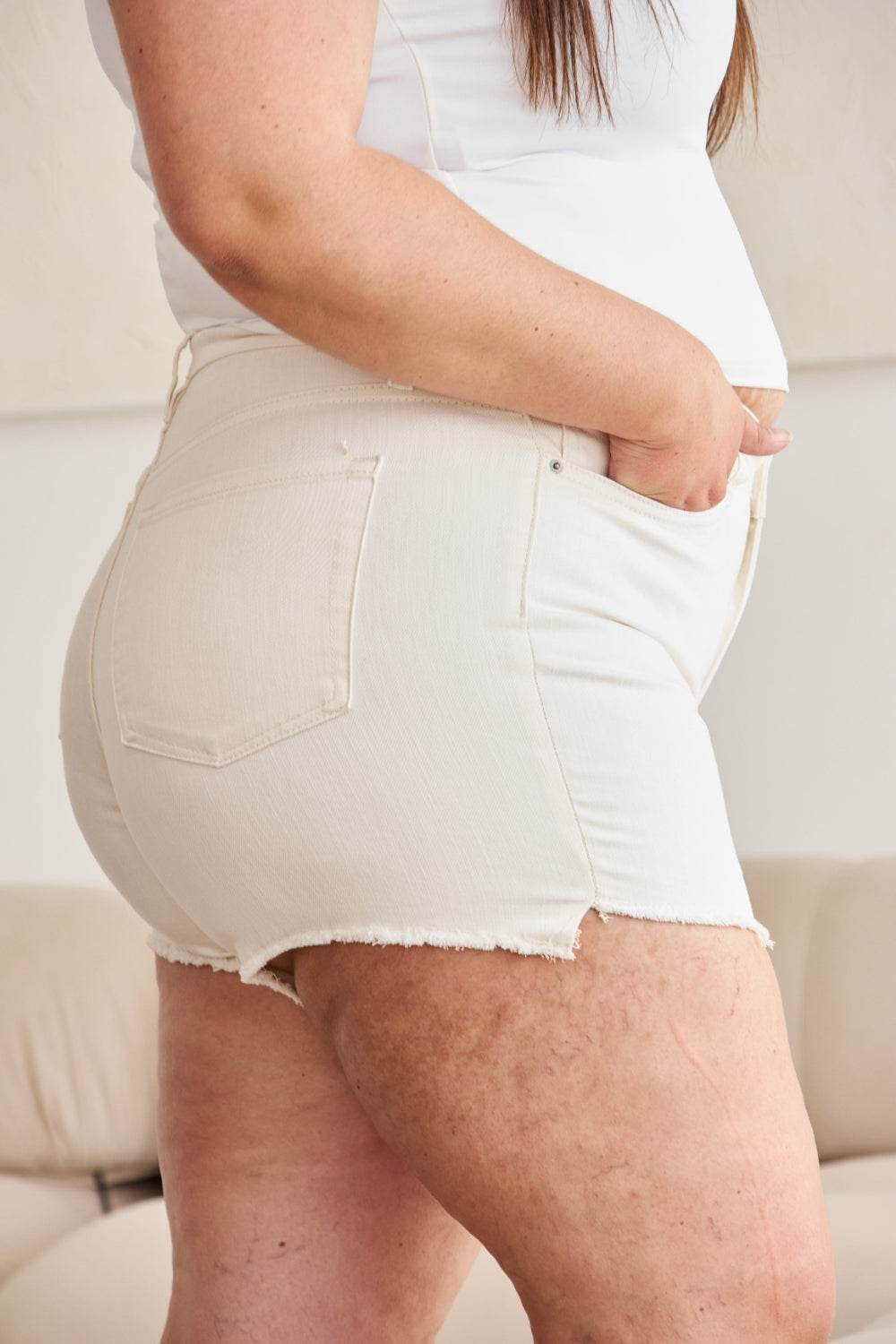 RFM Full Size Tummy Control High Waist Denim Shorts - Shop Style & More | Fresh Looks, Everyday Deals & Free Shipping