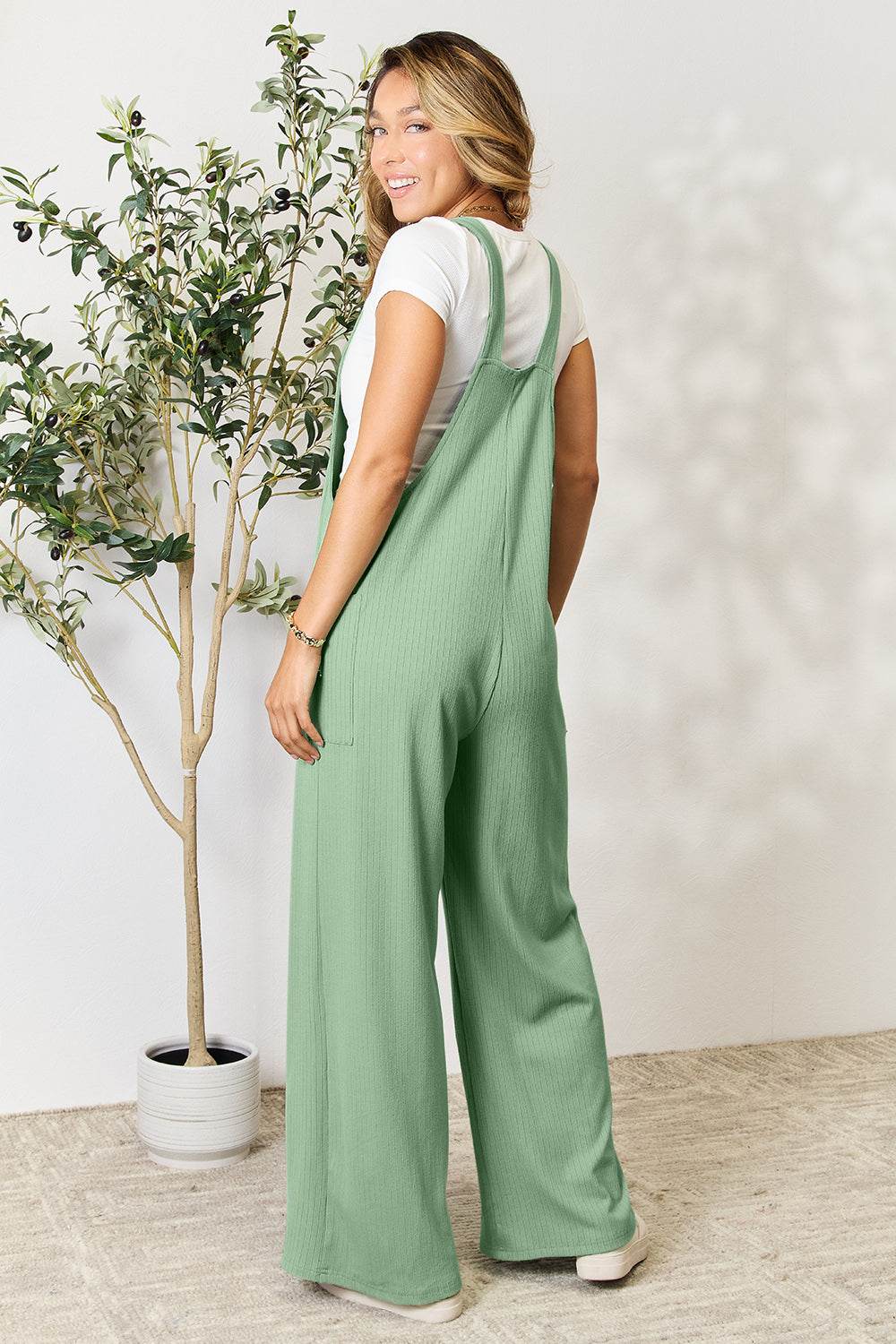 Double Take Full Size Wide Strap Overall with Pockets - Shop Style & More | Fresh Looks, Everyday Deals & Free Shipping