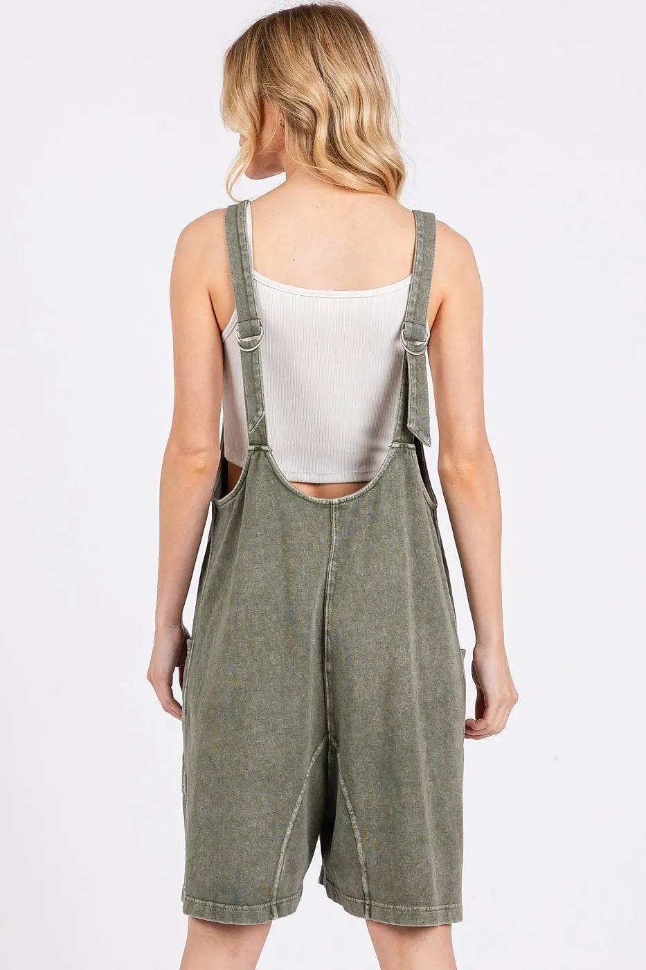 Mittoshop Low Scoop Neck Tank Washed French Terry Romper - Shop Style & More | Fresh Looks, Everyday Deals & Free Shipping