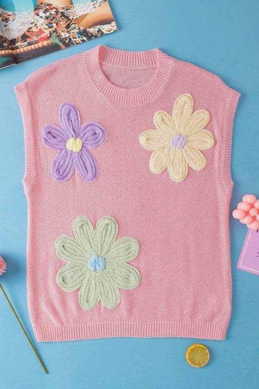 Hannah Crochet Flower Knit Short Sleeve Sweater To - Shop Style & More | Fresh Looks, Everyday Deals & Free Shipping